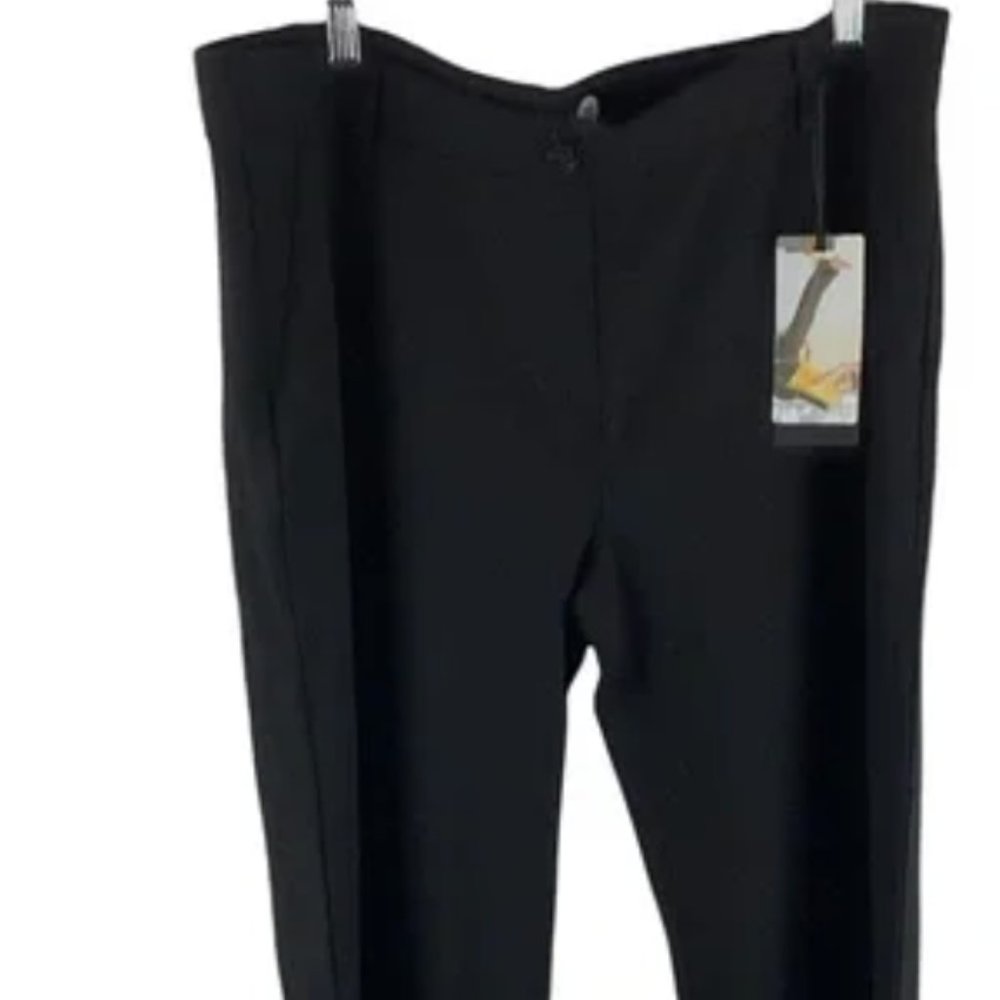 Betabrand Black Dress Pant Yoga Pant Boot Cut Classic